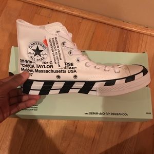 off white converse size 10